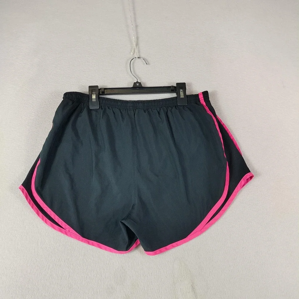 Nike Dri-FIT Shorts Womens Medium Athletic Running Lightweight Black Pink‎ Trim